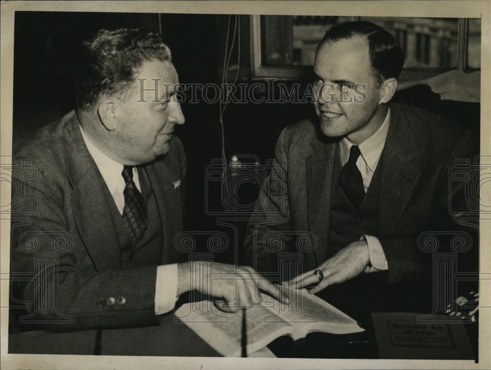 1940 Press Photo US Attorney Edmund Brandon &amp; Asst Atty C Keefe Hurley - Historic Images