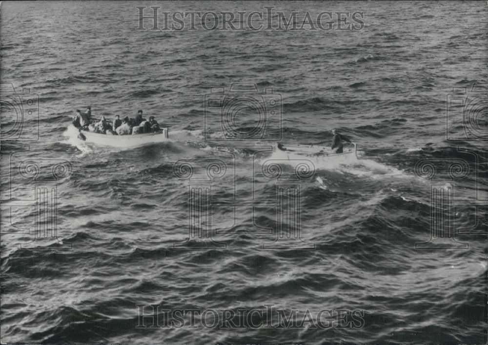 1961 Press Photo Soviet Sailors Traveling To Christiansoe Port - Historic Images