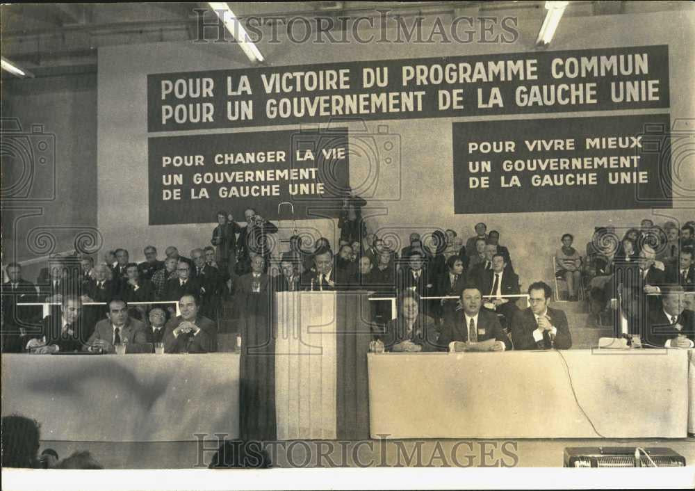 1934 Press Photo French Government Meeting Fabre Mitterand Seguy - Historic Images