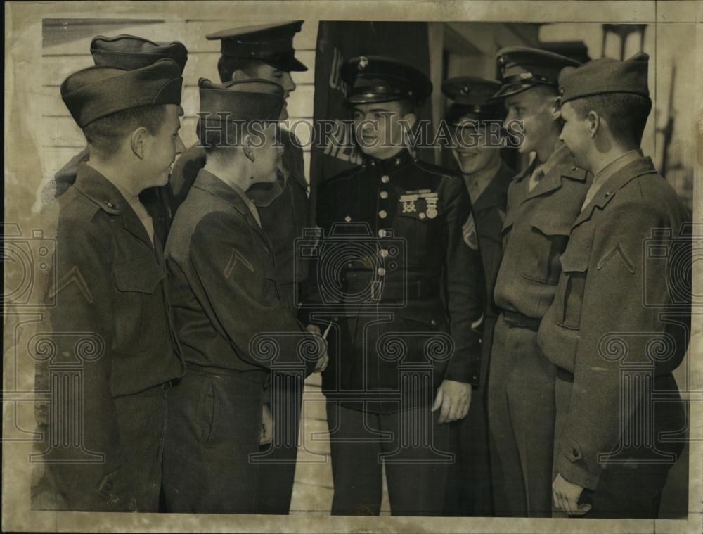 1951 Press Photo Roland Danserean, David Dwyer, Harry Holland Sgt John Murray, - Historic Images