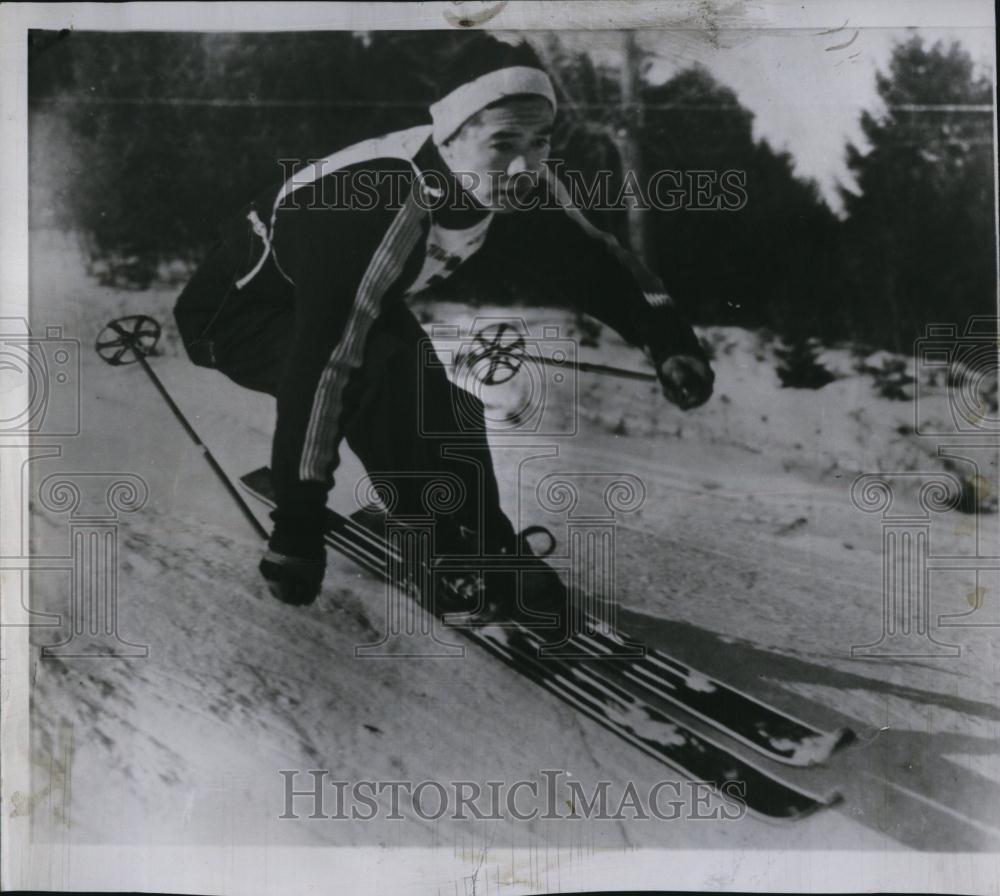 1955 Press Photo Chiharu Igaya Wins National Slalom Event - RSL86593 - Historic Images