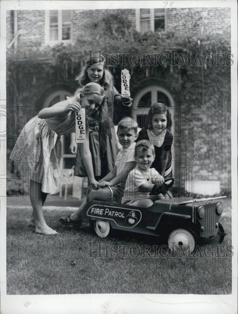 1960 Press Photo Grandchildren of UN Ambassador Henry Cabot Lodge, Jr - Historic Images