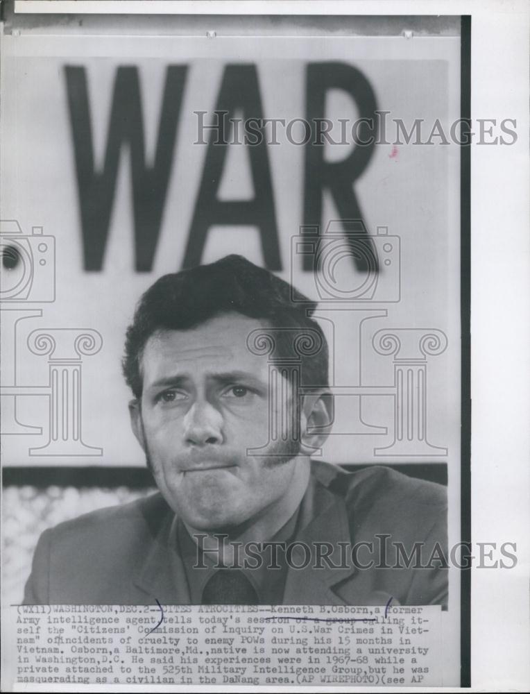 Press Photo Kenneth B Osbourn Former Army Intelligence agent - RSL63571 - Historic Images