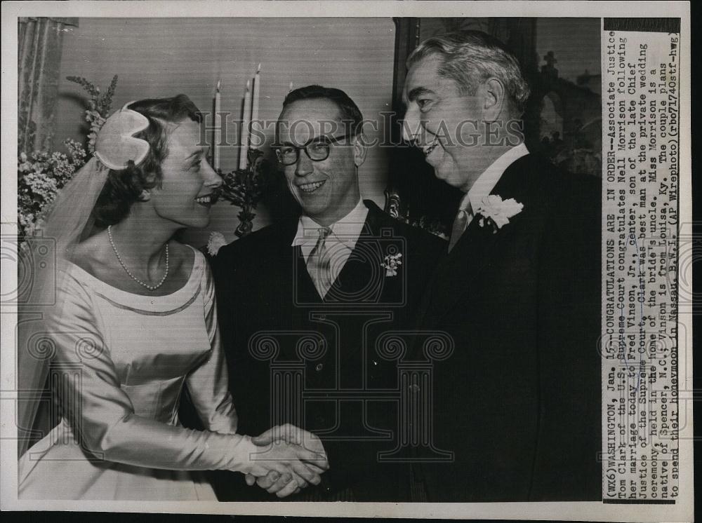 1955 Press Photo Nell Morrison Marries Fred Vinson, Jr - RSL90103 - Historic Images
