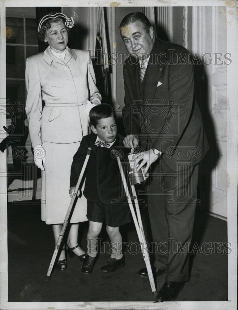 1951 Press Photo MrsBunker, GovDenver,&amp;PMacalaster Unit Cerebral Palsy Drive - Historic Images