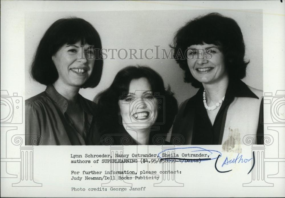 Press Photo Author Sheila Ostrander Lynn Schroeder, Nancy Ostrander Superlearnin - Historic Images