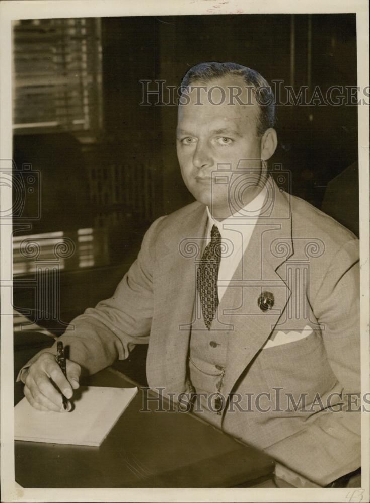 1950 Press Photo Former Asst US Atty General O John Rogge Speaks To Soviet Govt - Historic Images