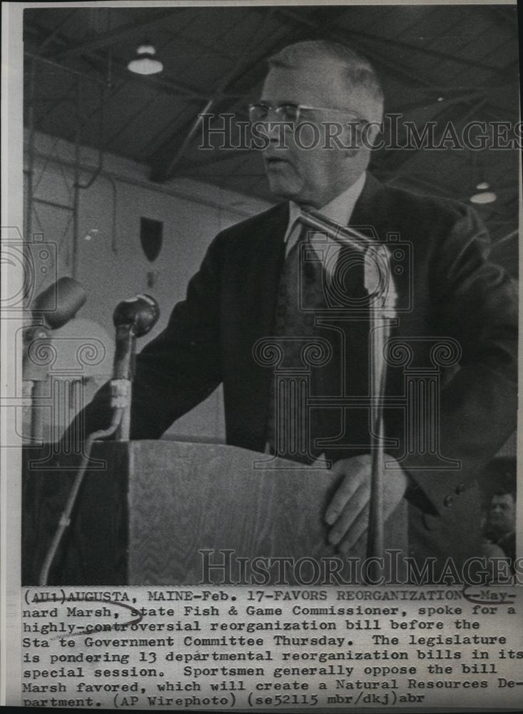 1972 Press Photo Maynard Marsh State Fish &amp; Game Commissioner Speaks - RSL78941 - Historic Images