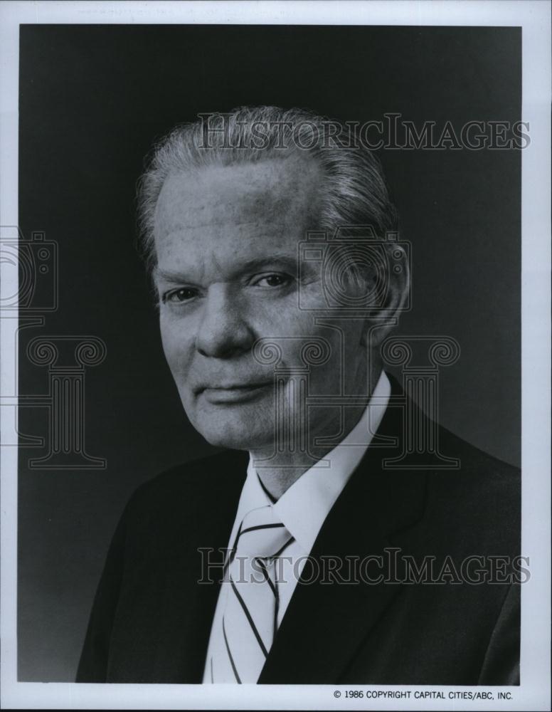 1986 Press Photo David Brinkley, News Anchor - RSL80057 - Historic Images