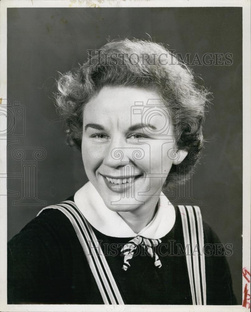 1957 Press Photo June Till Runner Up&quot; Jeannie With The Light Brown Hair&quot; Contest - Historic Images