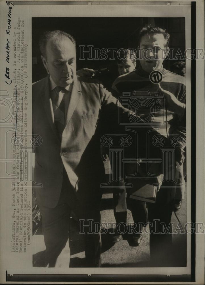 1974 Press Photo William Williams Extortion Reg Murphy Abduction Case - Historic Images