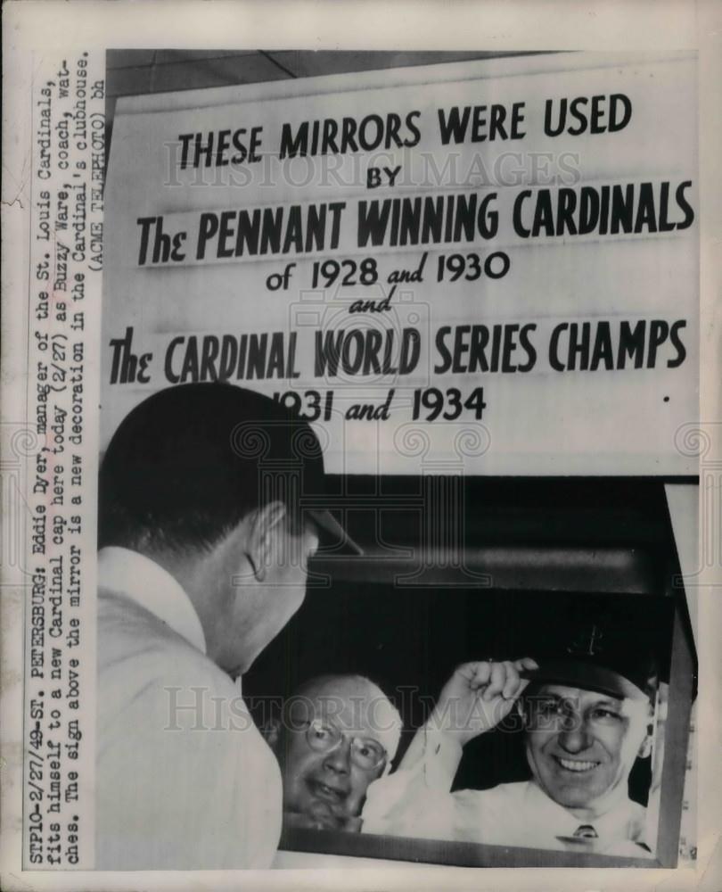 1949 Press Photo St. Louis Cardinals Manager Eddie Dyer - Historic Images