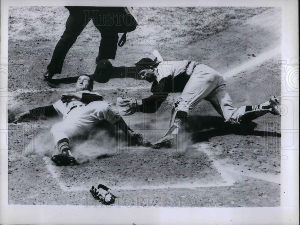 1960 Press Photo Harry Chiti, Detroit Tigers, Russ Nixon, Boston Red Sox - Historic Images