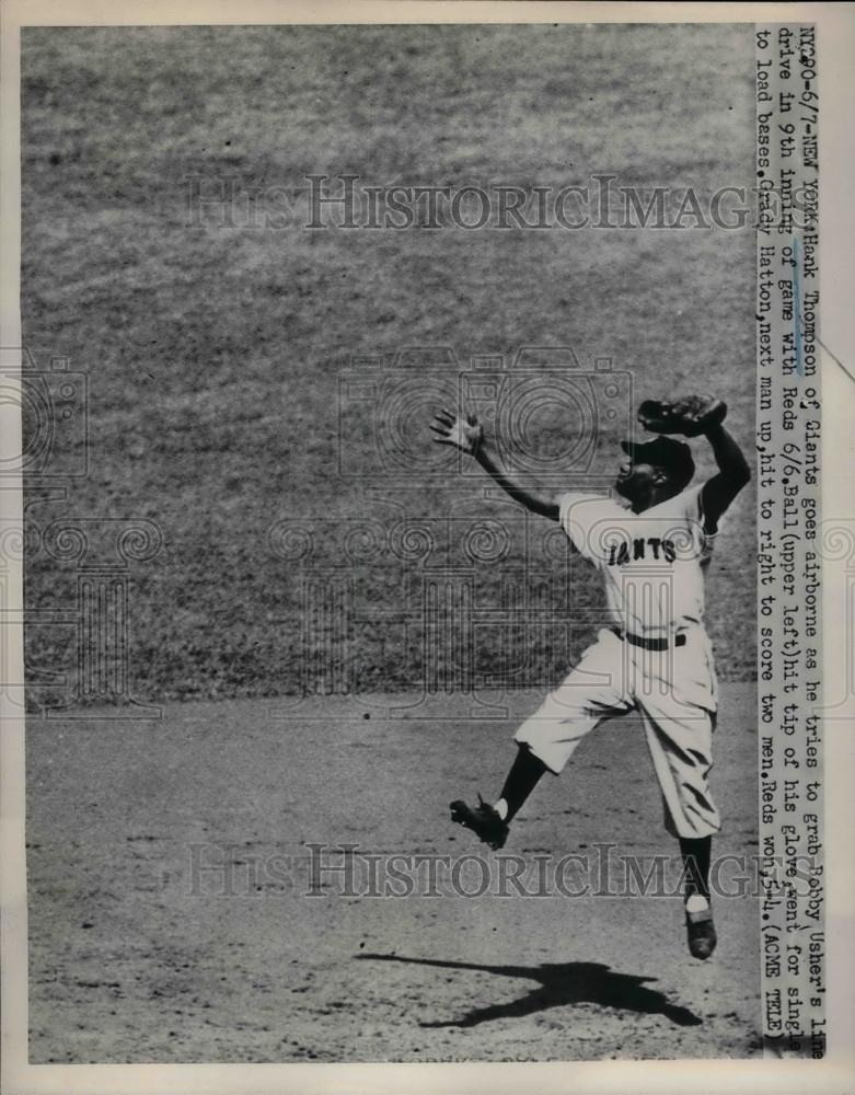 Press Photo Hank Thompson of New York Giants - Historic Images