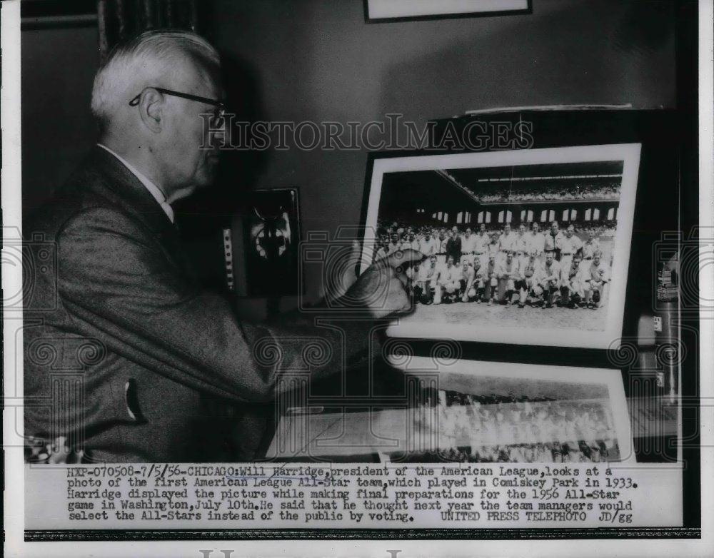 1956 Press Photo Will Harridge, President of the American League - nea03642 - Historic Images