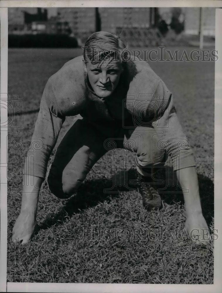 1936 Press Photo Jack Wright, Candidate for Tackle on Columbia Football Team - Historic Images