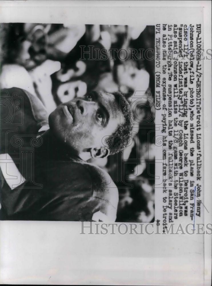 1959 Press Photo Lions fullback John Henry Johnson - nea10911 - Historic Images