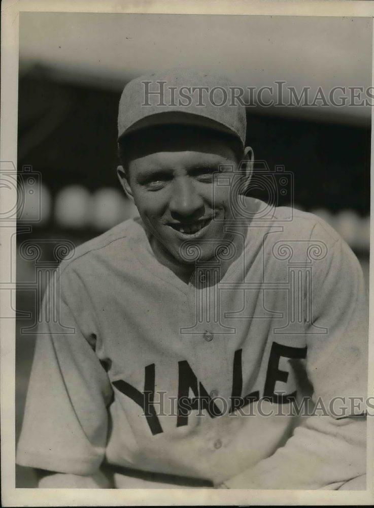 1930 Press Photo John Red Beyer Captain Yale College Baseball Spring Training - Historic Images