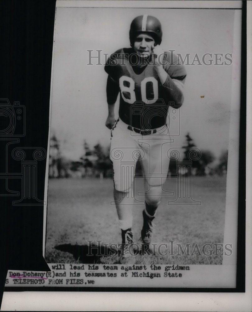 1953 Press Photo Michigan State football player, Don Doheny - nea07966 - Historic Images