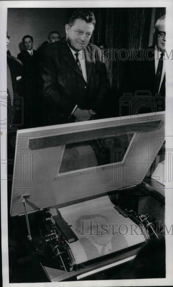 1968 Press Photo Franz Josef Strauss, West German Finance Minister - nea11292 - Historic Images