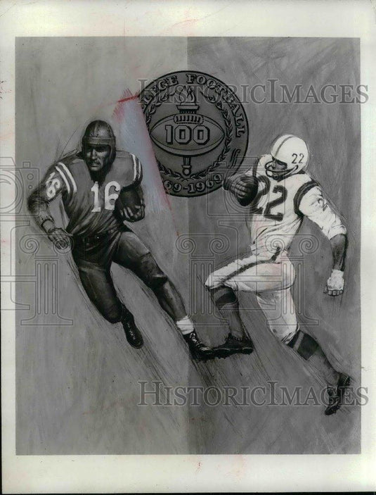 Press Photo College Football Celebration of 100 years - nea08538 - Historic Images