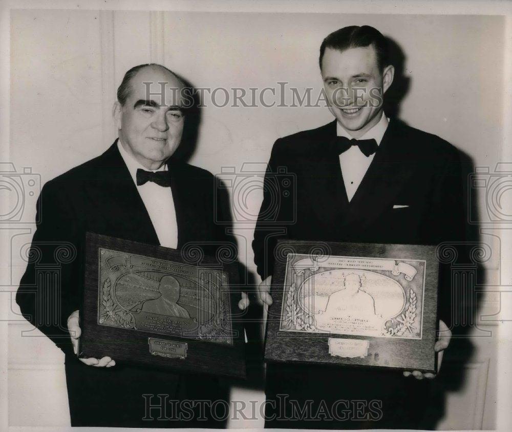 1940 Press Photo New York Yankees President Edward Barrow & Bucky Walters Reds - Historic Images