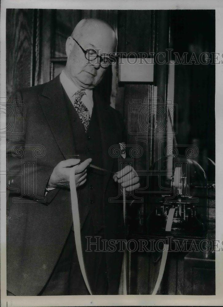 1934 Press Photo Frank Navin, Owner of the Detroit Tigers - nea09819 - Historic Images