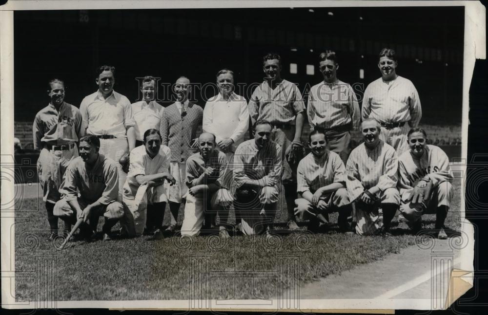 1931 Press Photo NY State Legislator & Officials of NY City play their annual - Historic Images