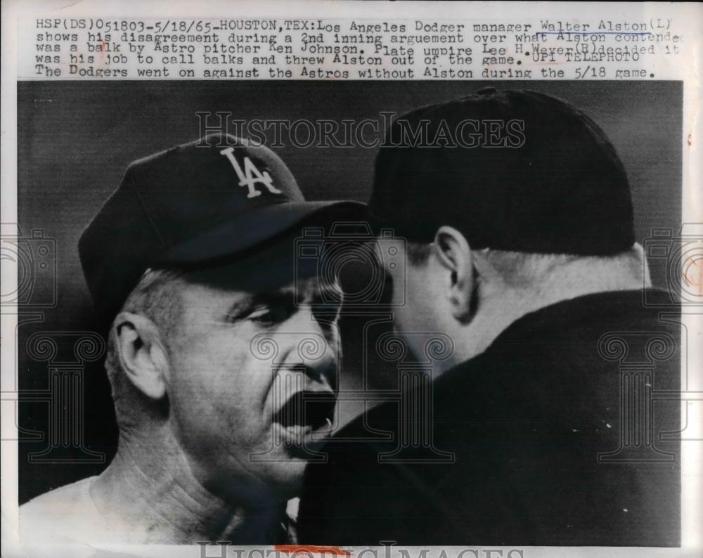 1965 Press Photo LA Dodger manager Walter Alston - nea15879 - Historic Images