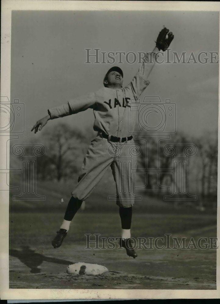 1930 Press Photo John &quot;Red&quot;Beyer, Yale baseball team - nea08106 - Historic Images