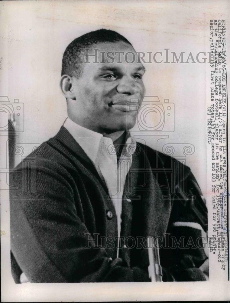 1965 Press Photo Mike Garrett, Univ of Southern California Winner Heisman Trophy - Historic Images