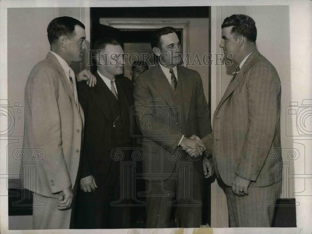 1940 Press Photo NY Giants ,Man Bell, Bob O'Farrell,Bill Terry,F Hogan - Historic Images