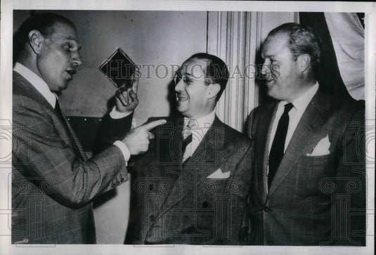 1951 Press Photo Giants Manager Leo Durocher Fred Smith of St Louis Cardinals - Historic Images