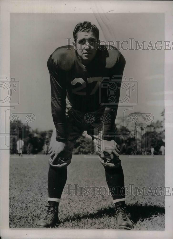 1938 Press Photo Fordham University Quarterback Angelo Fortunato - Historic Images