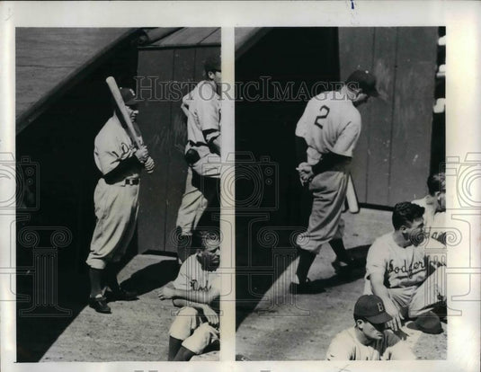 1946 Press Photo Manager Leo "The Lip" Durocher Happy and Pacing of Giants - Historic Images