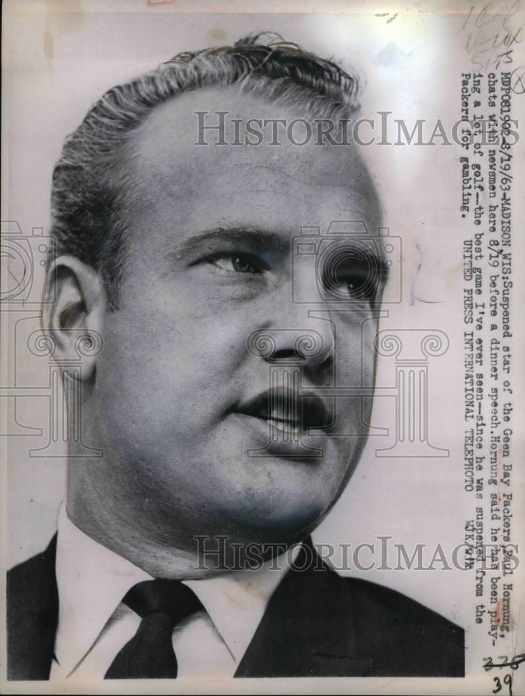 1963 Press Photo Green Bay Packers Paul Hornung - nea18243 - Historic Images