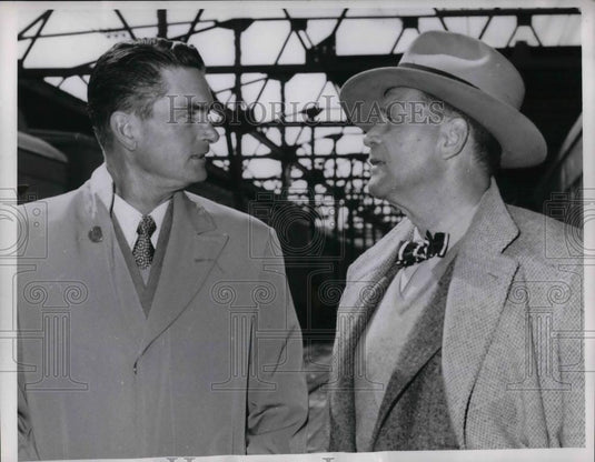 1952 Press Photo Frank Lane, Manager Chicago White Sox, Paul Richards - Historic Images