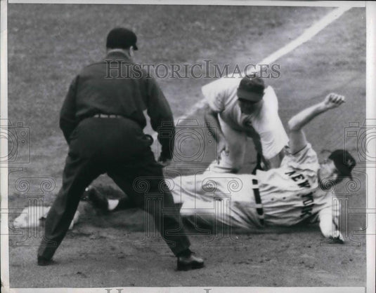1952 Press Photo Chicago Cubs Bill Serena & Bell Rigney of Giants - nea17910 - Historic Images