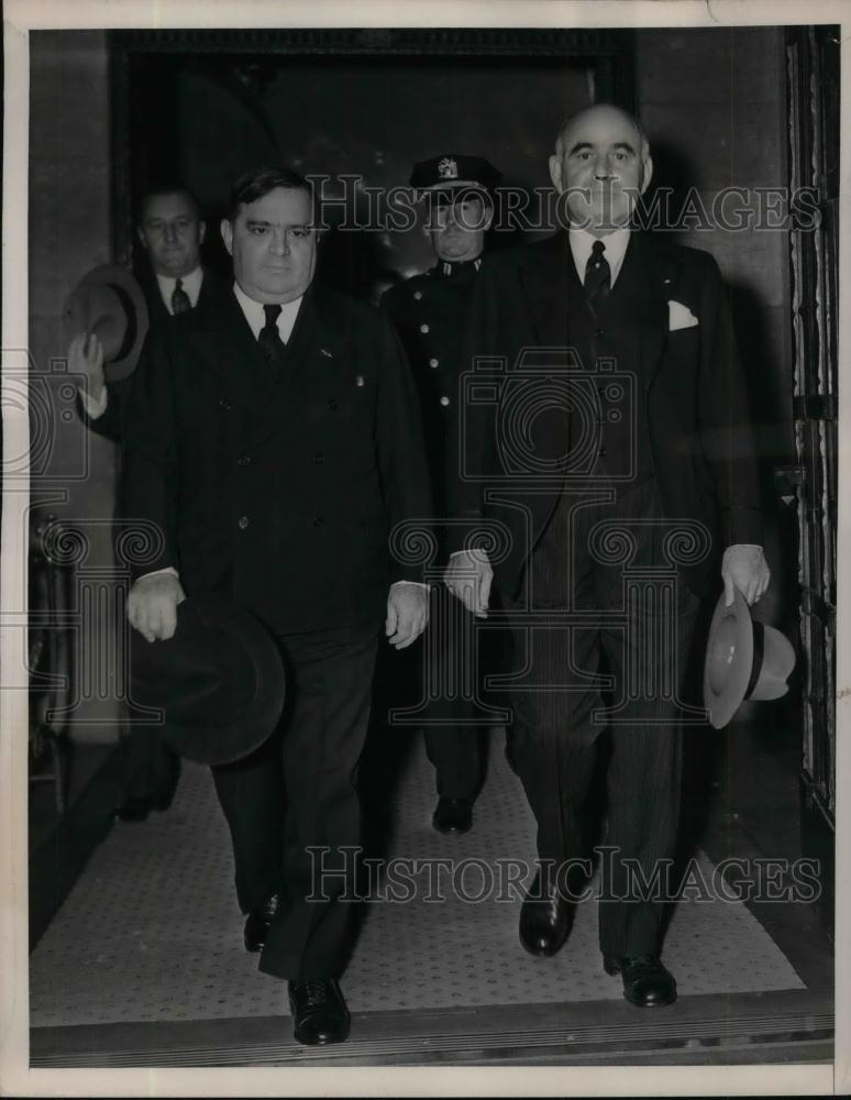 1938 Press Photo NY Mayor Firello La Guardia & Gov. Herbert Lehman - nea17289 - Historic Images