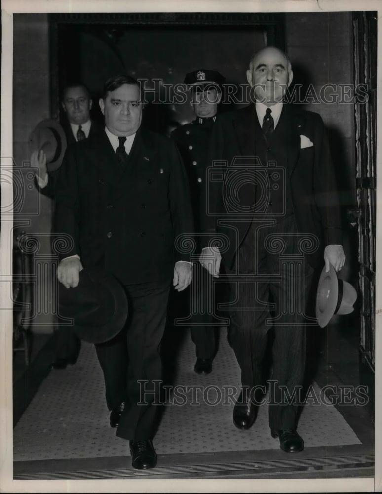 1938 Press Photo NY Mayor Firello La Guardia & Gov. Herbert Lehman - nea17289 - Historic Images