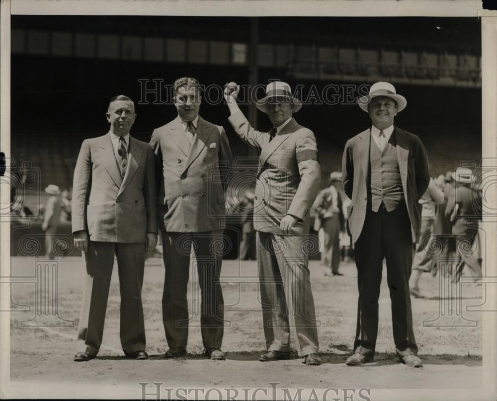 1931 Press Photo Umpires, D Skilling,L Patterson,Rear Adm Phelps,J MacDonald - Historic Images