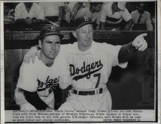 1952 Press Photo Dodgers Tommy Holmes & Chuck Dressen - nea17874 - Historic Images