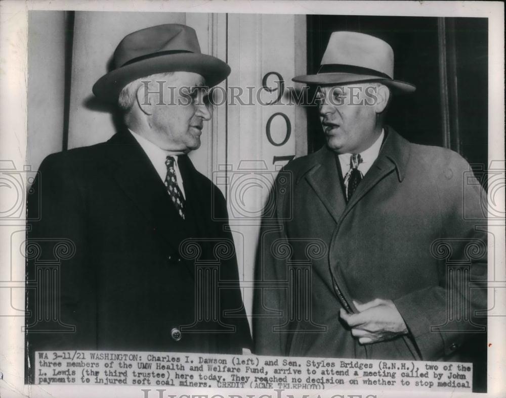 1949 Press Photo Charles I. Dawson, Senator Styles Bridges - nea25071 - Historic Images