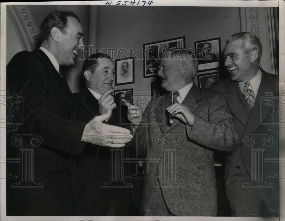 1940 Press Photo Vice Pres. John Nance Garner, Sen. James Mead, Joe McCarthy - Historic Images