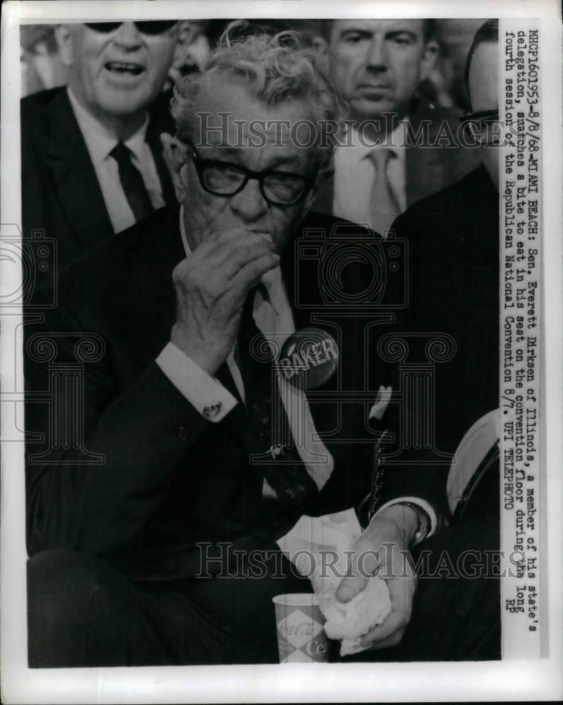1968 Press Photo Senator Everett Dirksen, Illinois - nea25616 - Historic Images