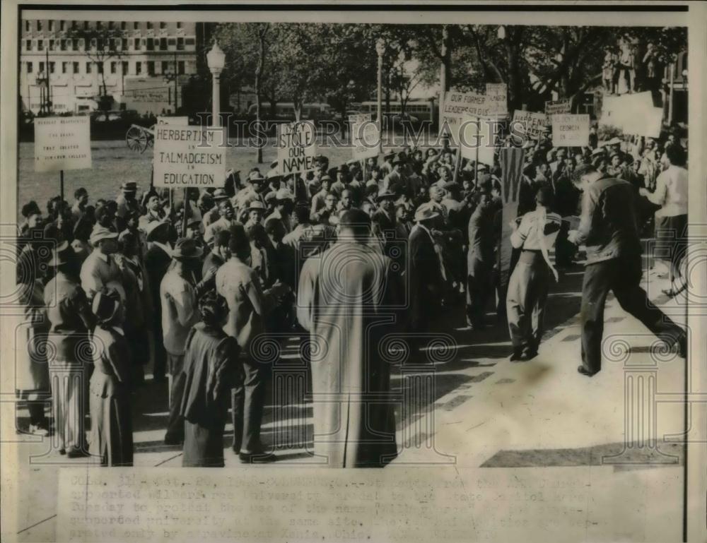 1948 Press Photo Wilberforce University Demonstration - nea27037 - Historic Images
