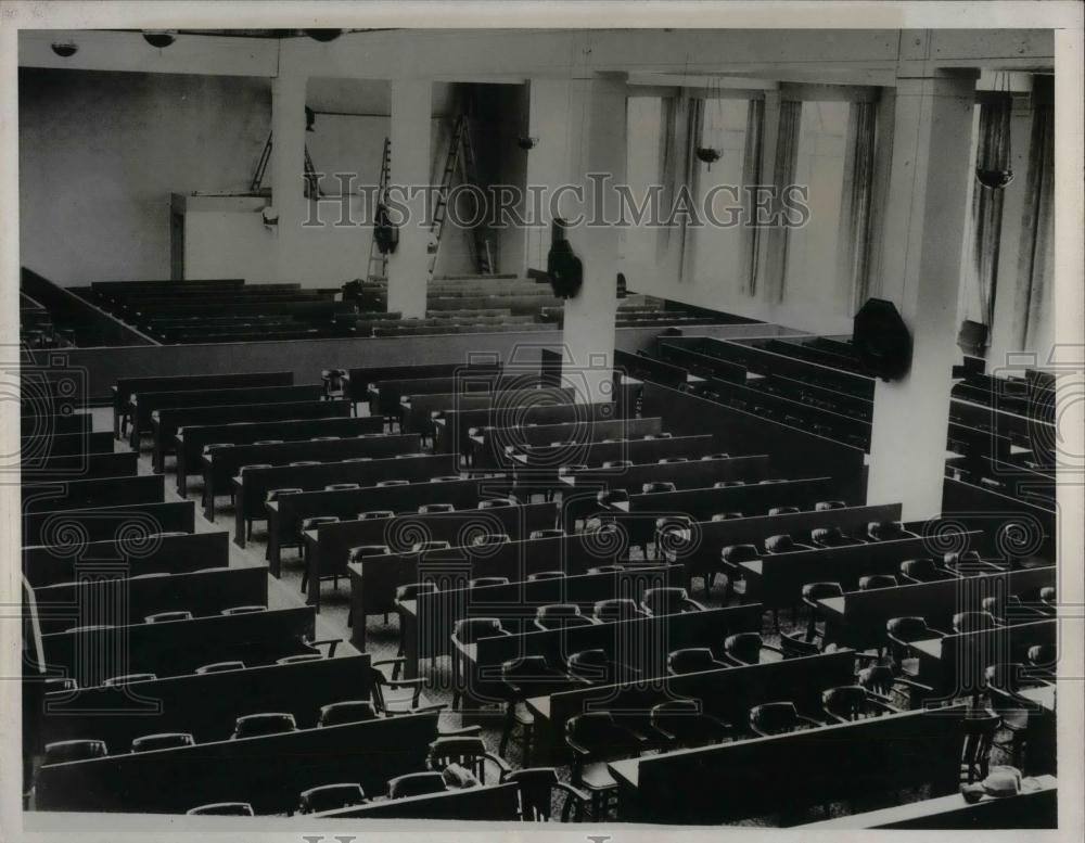 1933 Press Photo Conference Hall in Geological Museum in Lexington London. - Historic Images