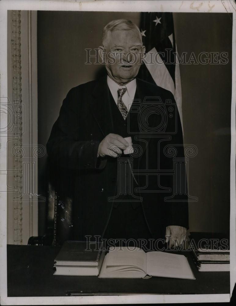 1935 Press Photo US Vice President John Nance Garner in Senate for 74th Congress - Historic Images