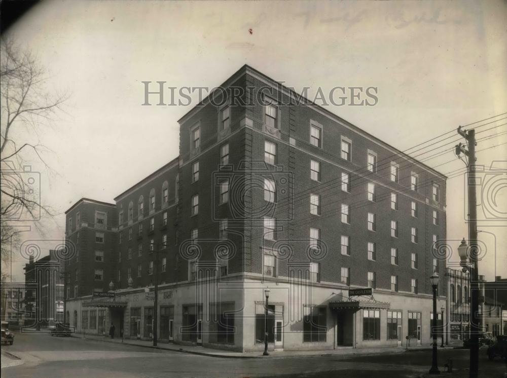 1936 Press Photo Castleton Hotel in New Castle Pennsylvania. - nea26580 - Historic Images