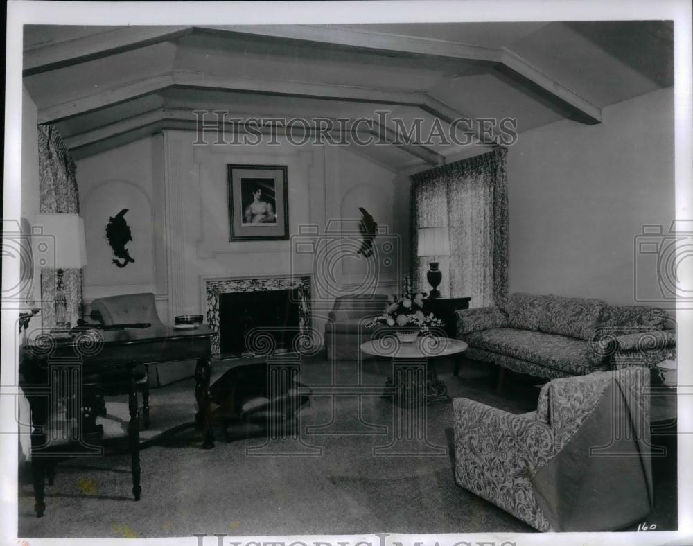1963 Press Photo Living Room, Marquard - Model, Rocky River, Ohio - nea26486 - Historic Images